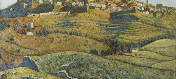Vista de Morella. Oli sobre llenç. 81 x 100. Carloandrés. Col·lecció particular de l'Ajuntament de Morella